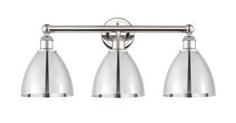 Edison Three Light Bath Vanity in Polished Nickel (405|6163WPNMBD75PN)
