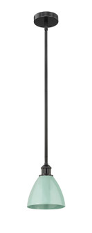 Edison One Light Mini Pendant in Matte Black (405|6161SBKMBD75SF)