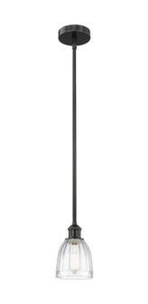 Edison One Light Mini Pendant in Matte Black (405|6161SBKG442)