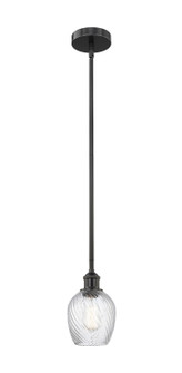 Edison One Light Mini Pendant in Matte Black (405|6161SBKG292)