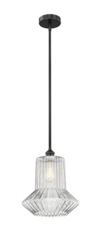 Edison One Light Mini Pendant in Matte Black (405|6161SBKG212)