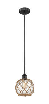 Edison One Light Mini Pendant in Matte Black (405|6161SBKG1228RB)