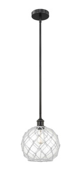 Edison One Light Mini Pendant in Matte Black (405|6161SBKG12210RW)