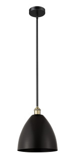 Edison One Light Mini Pendant in Black Antique Brass (405|6161SBABMBD12BK)