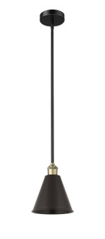 Edison One Light Mini Pendant in Black Antique Brass (405|6161SBABMBC8BK)