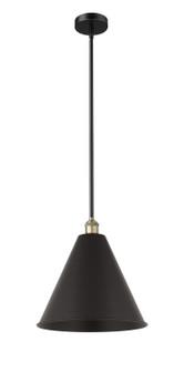 Edison One Light Mini Pendant in Black Antique Brass (405|6161SBABMBC16BK)