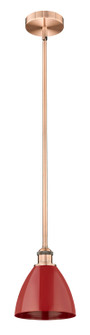 Edison One Light Mini Pendant in Antique Copper (405|6161SACMBD75RD)