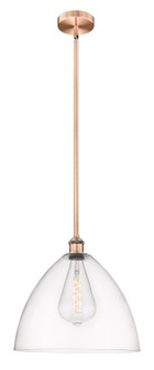 Edison One Light Pendant in Antique Copper (405|6161SACGBD162)