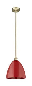 Edison One Light Mini Pendant in Antique Brass (405|6161SABMBD12RD)