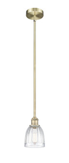 Edison One Light Mini Pendant in Antique Brass (405|6161SABG442)