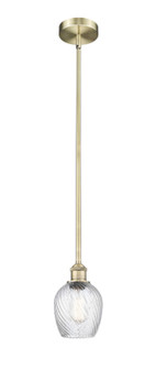 Edison One Light Mini Pendant in Antique Brass (405|6161SABG292)