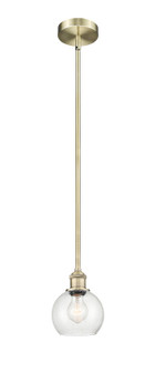 Edison One Light Mini Pendant in Antique Brass (405|6161SABG1246)