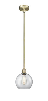 Edison One Light Mini Pendant in Antique Brass (405|6161SABG1228)