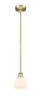 Edison One Light Mini Pendant in Antique Brass (405|6161SABG1216)