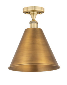 Edison One Light Semi-Flush Mount in Brushed Brass (405|6161FBBMBC12BB)