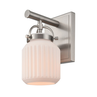 Downtown Urban One Light Wall Sconce in Satin Nickel (405|4161WSNG4166WH)