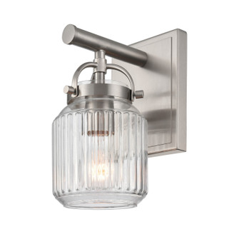 Downtown Urban One Light Wall Sconce in Satin Nickel (405|4161WSNG4166CL)