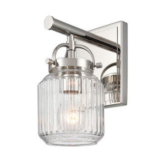 Downtown Urban One Light Wall Sconce in Polished Nickel (405|4161WPNG4166CL)