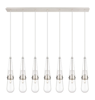Downtown Urban Seven Light Linear Pendant in Polished Nickel (405|1274521PPNG4524CL)