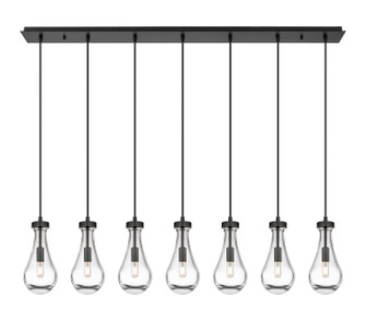 Downtown Urban Seven Light Linear Pendant in Matte Black (405|1274511PBKG4515CL)