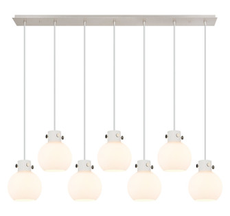 Newton Seven Light Linear Pendant in Polished Nickel (405|1274101PSPNG4108WH)