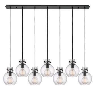 Newton Seven Light Linear Pendant in Matte Black (405|1274101PSBKG4108SDY)