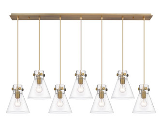 Downtown Urban Eight Light Linear Pendant in Brushed Brass (405|1274101PSBBG4118CL)