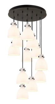 Downtown Urban 12 Light Pendant in Matte Black (405|1264101PSBKG4128WH)