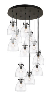 Downtown Urban 12 Light Pendant in Matte Black (405|1264101PSBKG4128CL)
