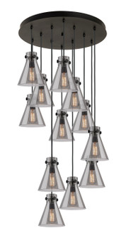Downtown Urban 12 Light Pendant in Matte Black (405|1264101PSBKG4118SM)