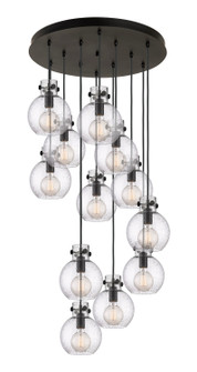 Newton 12 Light Pendant in Matte Black (405|1264101PSBKG4108SDY)