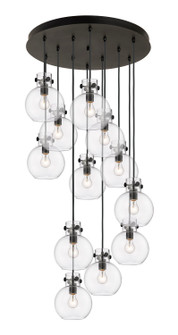 Downtown Urban 12 Light Pendant in Matte Black (405|1264101PSBKG4108CL)