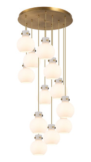 Newton 12 Light Pendant in Brushed Brass (405|1264101PSBBG4108WH)