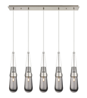 Downtown Urban Five Light Linear Pendant in Brushed Satin Nickel (405|1254521PSNG4524SM)