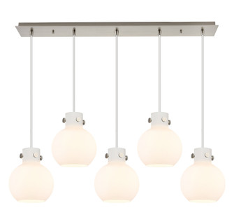 Newton Six Light Linear Pendant in Brushed Satin Nickel (405|1254101PSSNG4108WH)