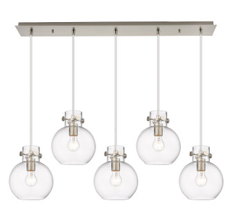 Downtown Urban Five Light Linear Pendant in Brushed Satin Nickel (405|1254101PSSNG4108CL)