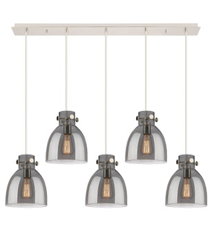 Downtown Urban Five Light Linear Pendant in Polished Nickel (405|1254101PSPNG4128SM)