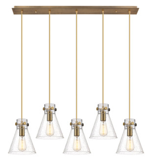 Downtown Urban Five Light Linear Pendant in Brushed Brass (405|1254101PSBBG4118SDY)