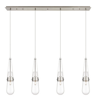 Downtown Urban Four Light Linear Pendant in Brushed Satin Nickel (405|1244521PSNG4524CL)