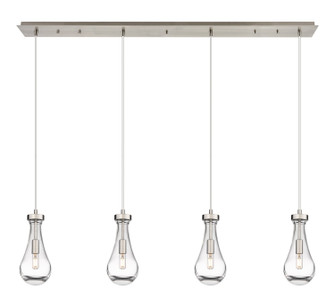 Downtown Urban Four Light Linear Pendant in Brushed Satin Nickel (405|1244511PSNG4515CL)