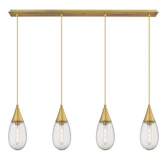 Downtown Urban Four Light Linear Pendant in Brushed Brass (405|1244501PBBG4506SCL)