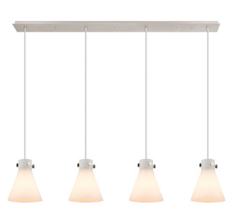 Downtown Urban Five Light Linear Pendant in Polished Nickel (405|1244101PSPNG4118WH)