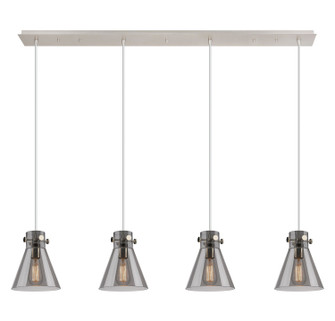 Downtown Urban Four Light Linear Pendant in Polished Nickel (405|1244101PSPNG4118SM)