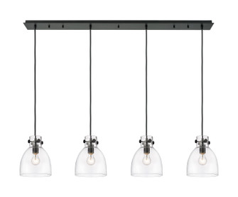 Downtown Urban One Light Linear Pendant in Matte Black (405|1244101PSBKG4128CL)