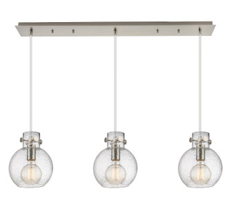 Newton Three Light Linear Pendant in Brushed Satin Nickel (405|1234101PSSNG4108SDY)