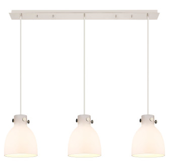 Downtown Urban One Light Linear Pendant in Polished Nickel (405|1234101PSPNG4128WH)