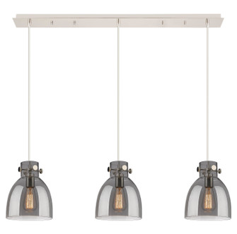 Downtown Urban Three Light Linear Pendant in Polished Nickel (405|1234101PSPNG4128SM)
