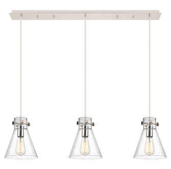 Downtown Urban Three Light Linear Pendant in Polished Nickel (405|1234101PSPNG4118SDY)