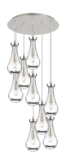 Downtown Urban Nine Light Pendant in Polished Nickel (405|1194511PPNG4515CL)