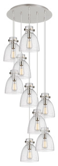 Downtown Urban Nine Light Pendant in Polished Nickel (405|1194101PSPNG4128SDY)